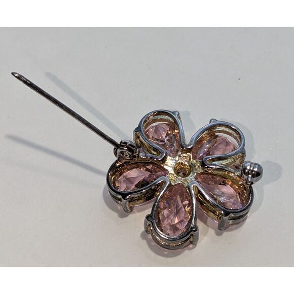 Glass Pink Flower Scatter Pin Brooch - Picture 2 of 12